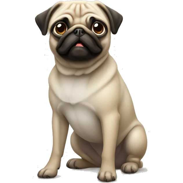 Pug in pijmas emoji