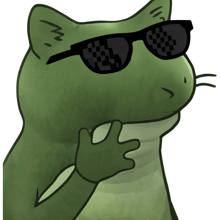 Cat with sunglasses emoji
