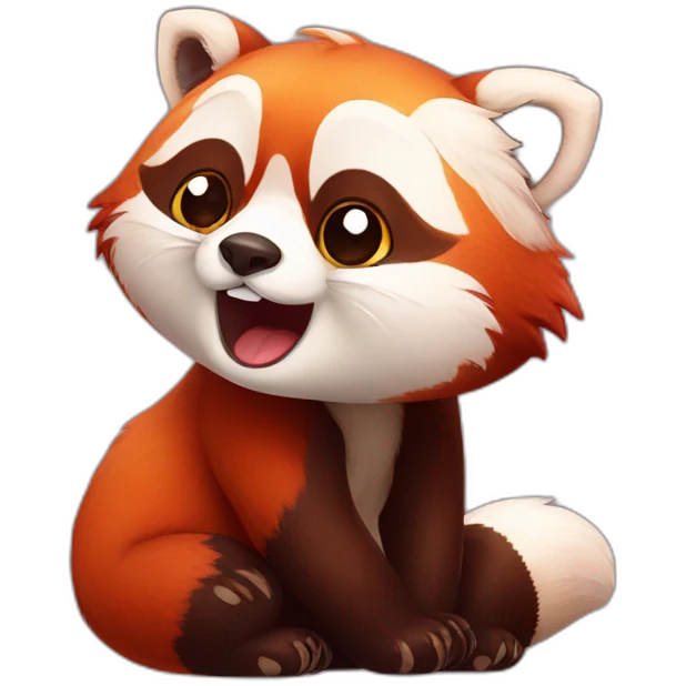 the red panda is crying emoji