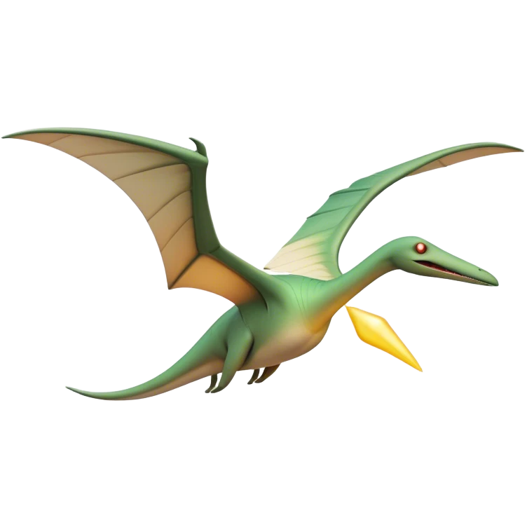 Beautiful and Majestic Pterodactyl Portrait Emoji, Head and body rendered in serene repose with a gentle, content smile, showcasing a slender, aerodynamic form with expansive wings gently folded and eyes softly closed in tranquil slumber, Simplified yet exquisitely endearing features, highly detailed, glowing with a soft, drowsy celestial light, high shine, relaxed and utterly majestic, stylized with an air of timeless aerial splendor, soft glowing outline, capturing the essence of a beautiful and majestic Pterodactyl that embodies the pure grace of prehistoric flight! emoji