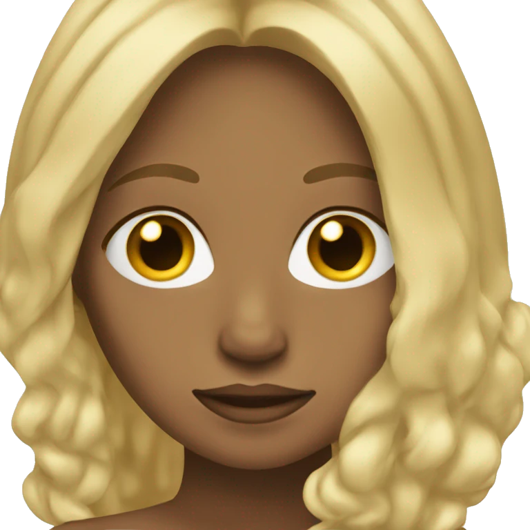 blonde girl with brown hair roots emoji