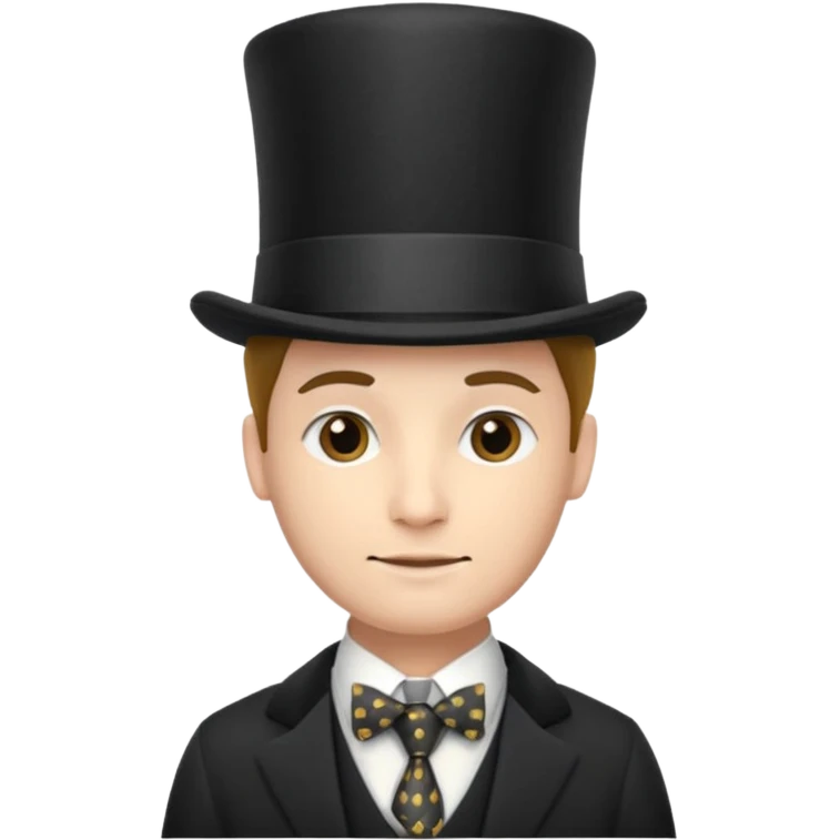 Man in top hat & tie emoji