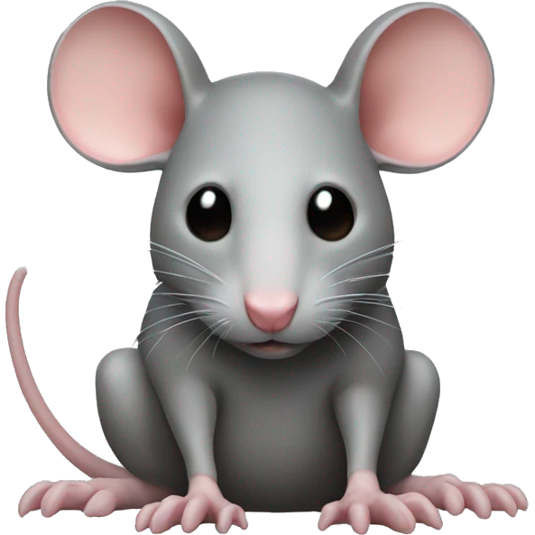 rat with x-eyes laying  emoji