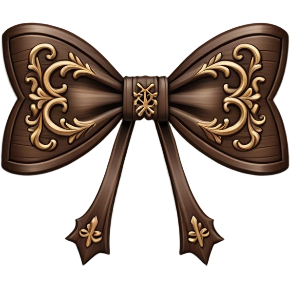 Gothic bow emoji