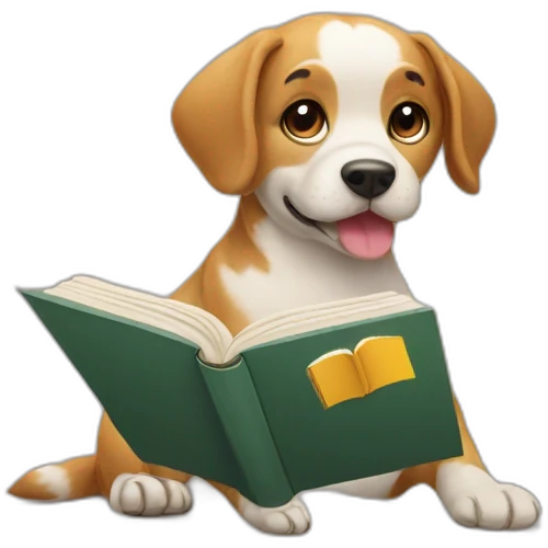 dog and book emoji