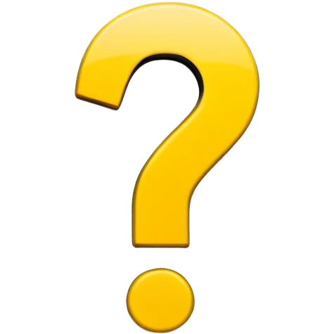 create a question mark with yellow and black backround emoji