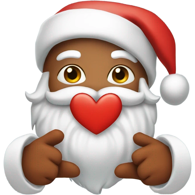 Santa Making the heart sign  emoji