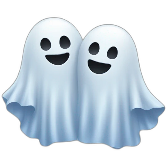 two ghosts hugs emoji