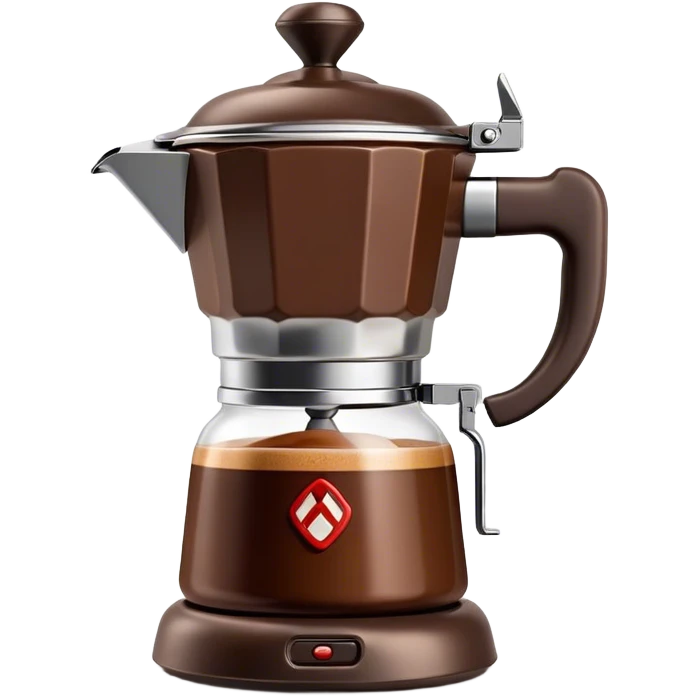 Cinematic Realistic Moka Pot Pop Culture Emoji, featuring an iconic Italian coffee maker rendered with classic charm and warm, inviting lighting. emoji
