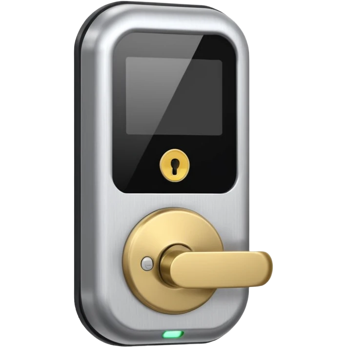 Electronic Door Lock System with card insert only screen no key hole emoji