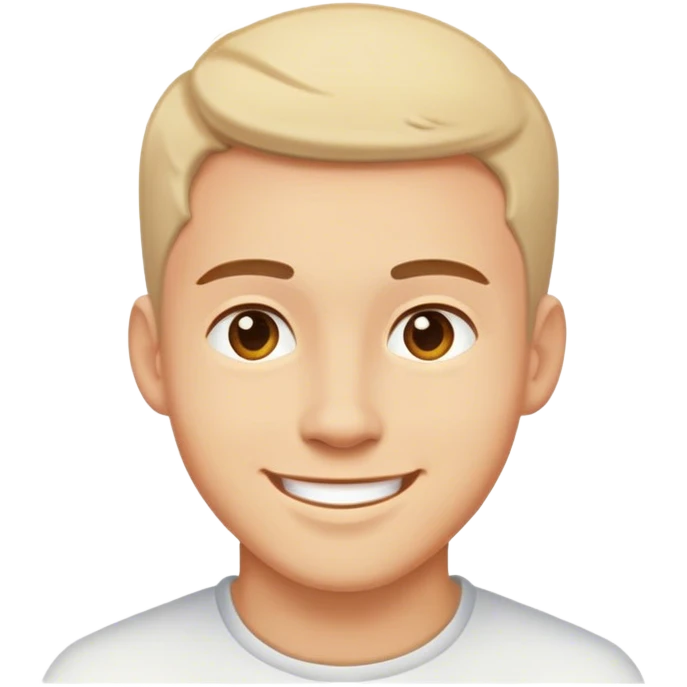 man smile, side view from 30 degree emoji