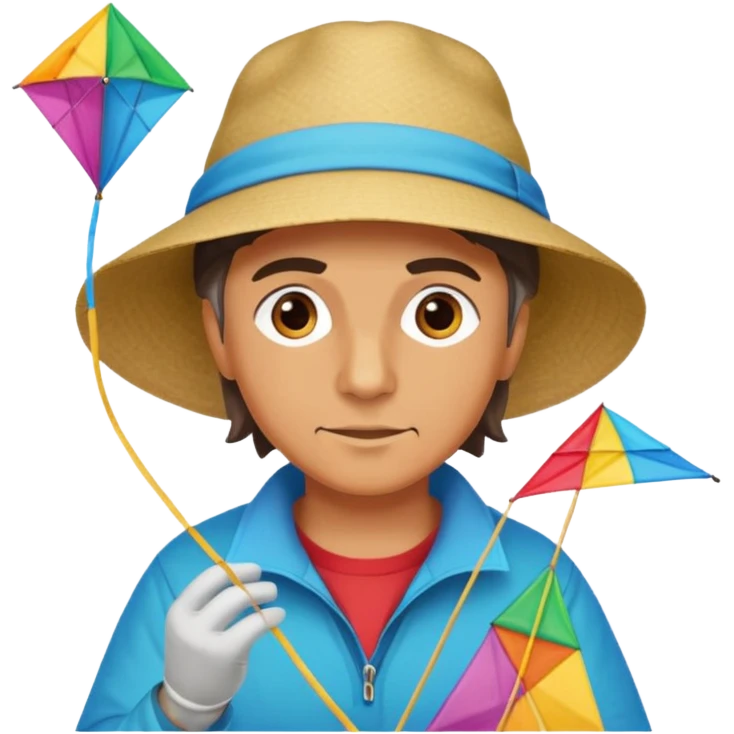 Kite Maker, making a kite emoji