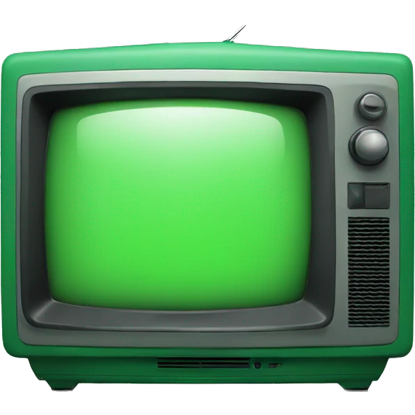 Green crt tv emoji