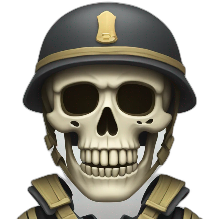 Skeleton soldier emoji