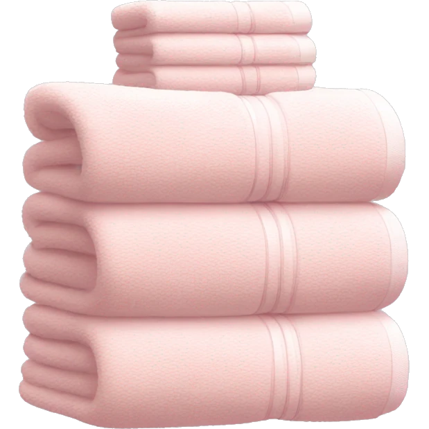 Light pink stacked towels emoji