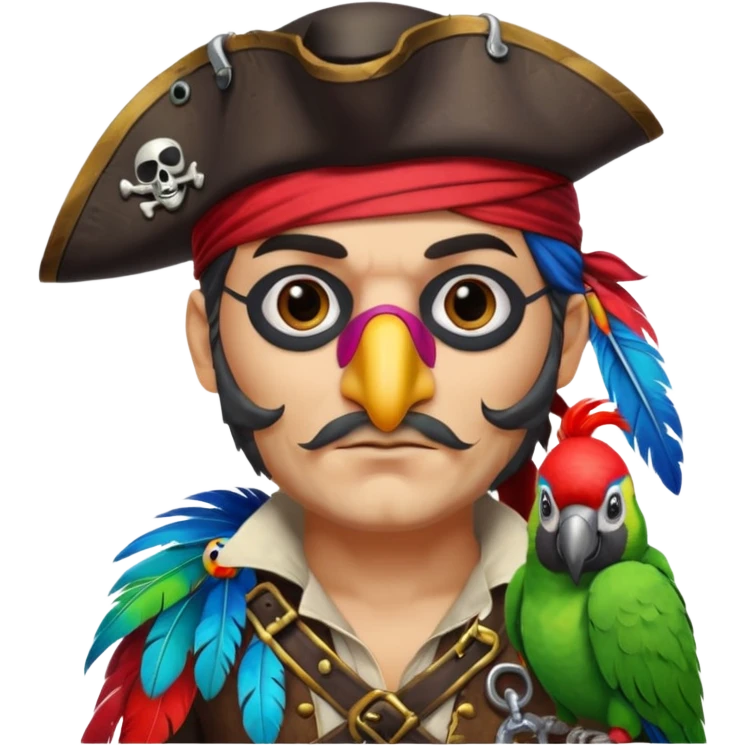 pirate and parrot emoji