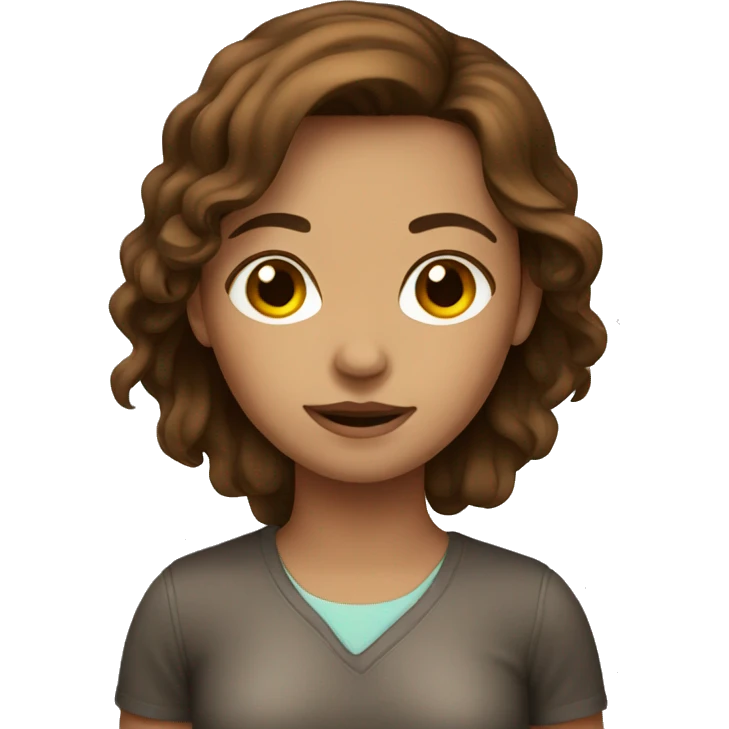 Brown haired girl  emoji