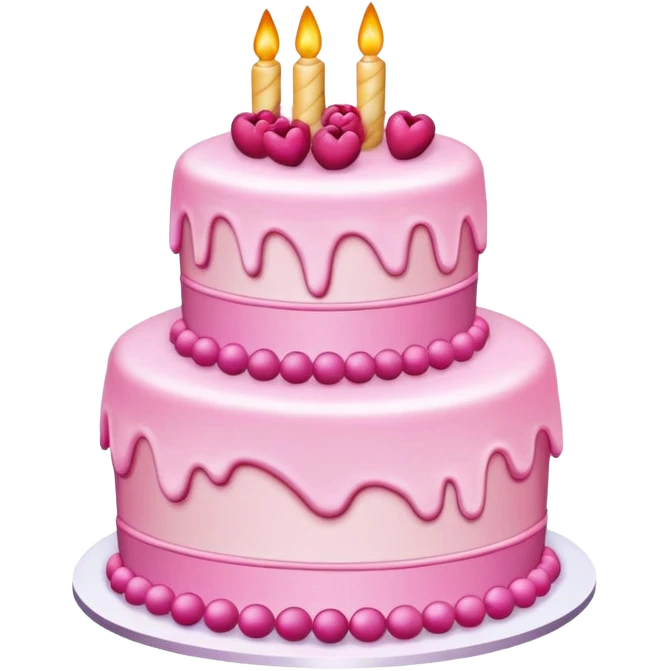 Aesthetic pink cake emoji