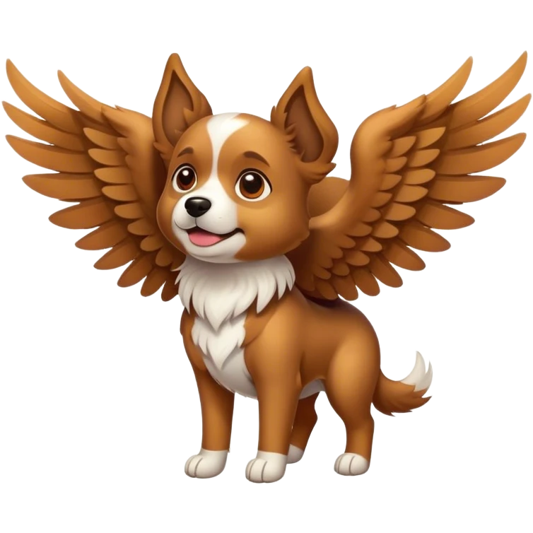 Un cane con le ali emoji
