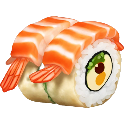 shrimp tempura sushi roll emoji