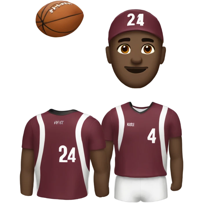 Maroon jersey #24  emoji