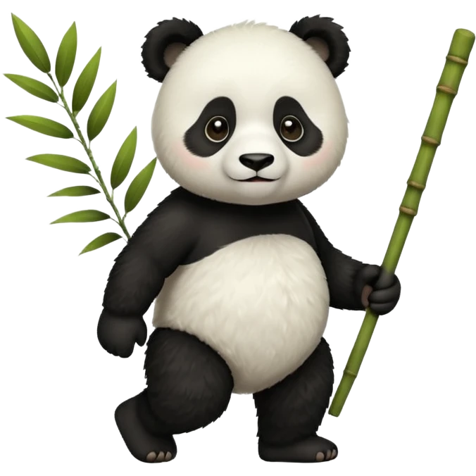 PANDA WALKING WIHTOUT ANY BAMBOO STICK emoji