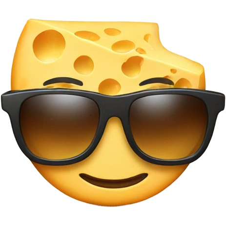 Cheese with sunglasses emoji