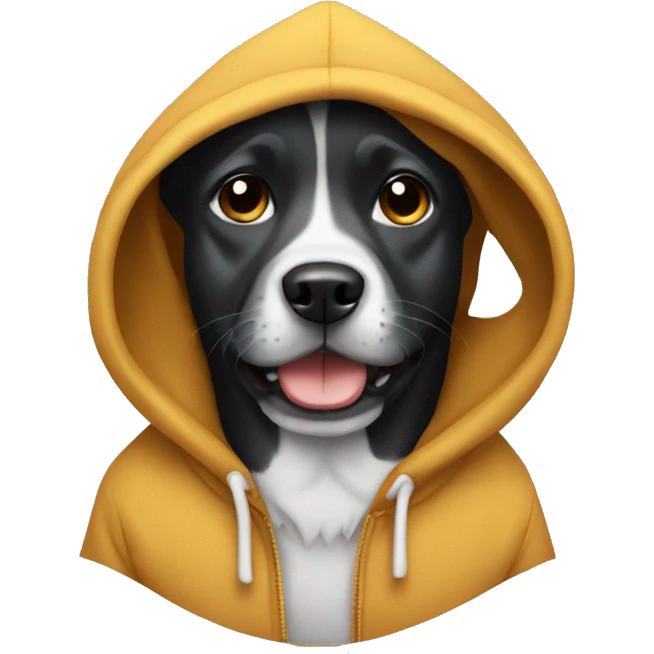 dog wearing a hoodie emoji