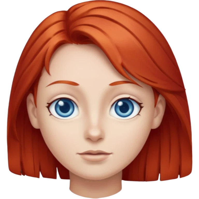 red hair big blue eyes emoji