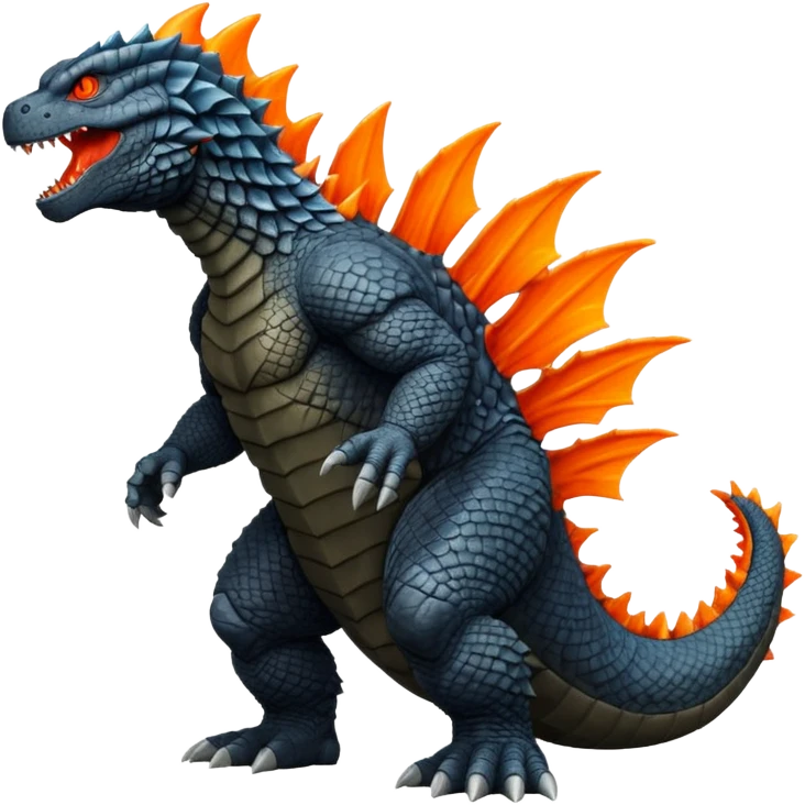 Godzilla ready to fire emoji