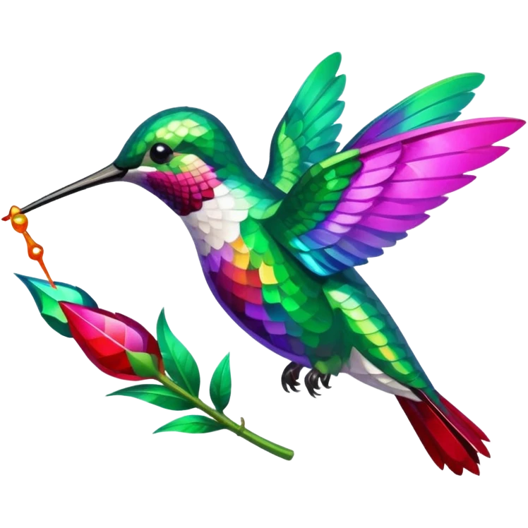 Hummingbird Drinking Nectar emoji