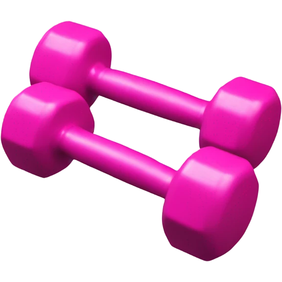Cute pink set of plain dumbbells  emoji