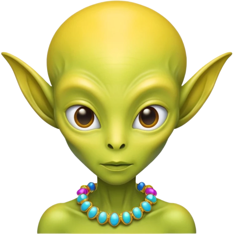 alien living in desert, very colorful, accessories, just face  emoji