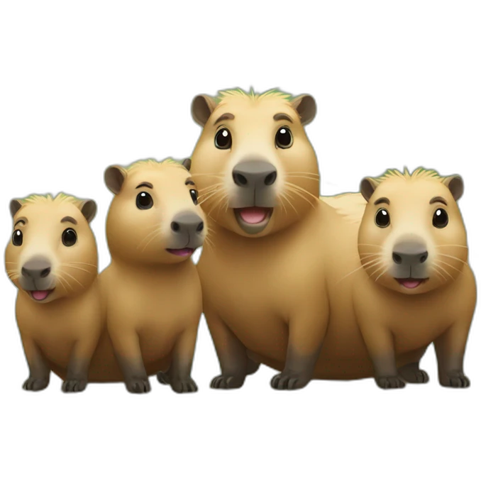 Capybaras family emoji