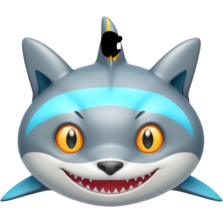 shark body with a cat face emoji