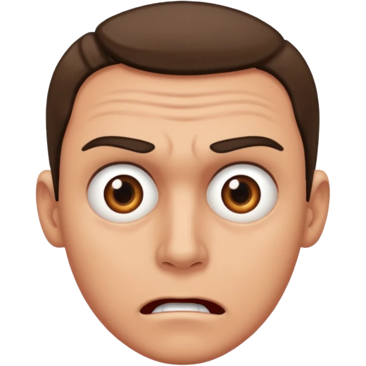 man with fear emoji