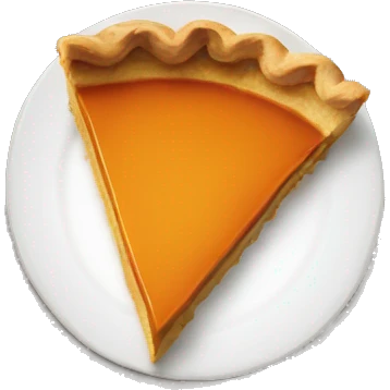 Pumpkin pie slice emoji