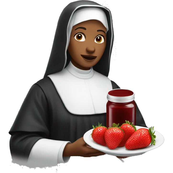 Nun With A Strawberry Jam emoji