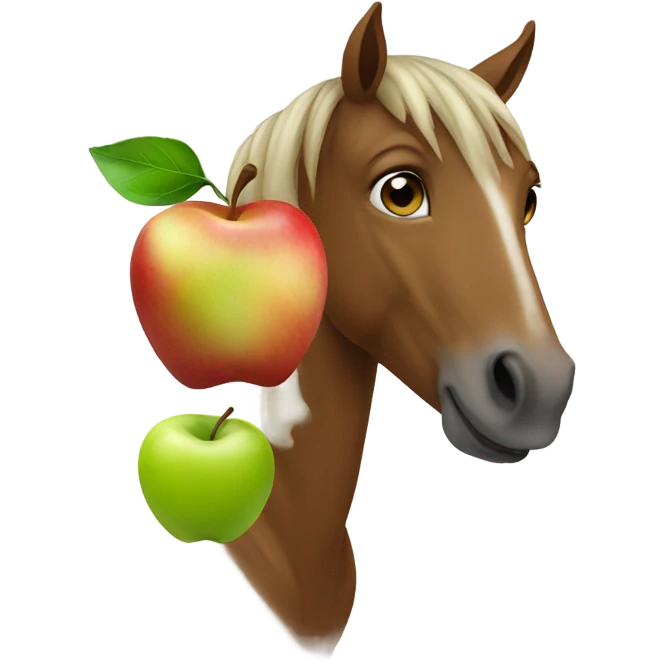 Horse eating apple  emoji