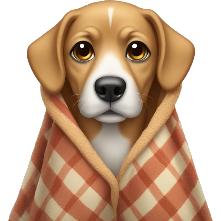 Dog wearing blanket  emoji
