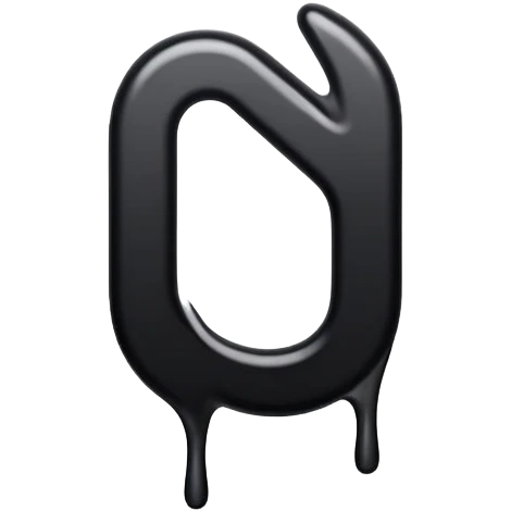 connected flowing BLK letters where all letters are joined together in one continuous design emoji