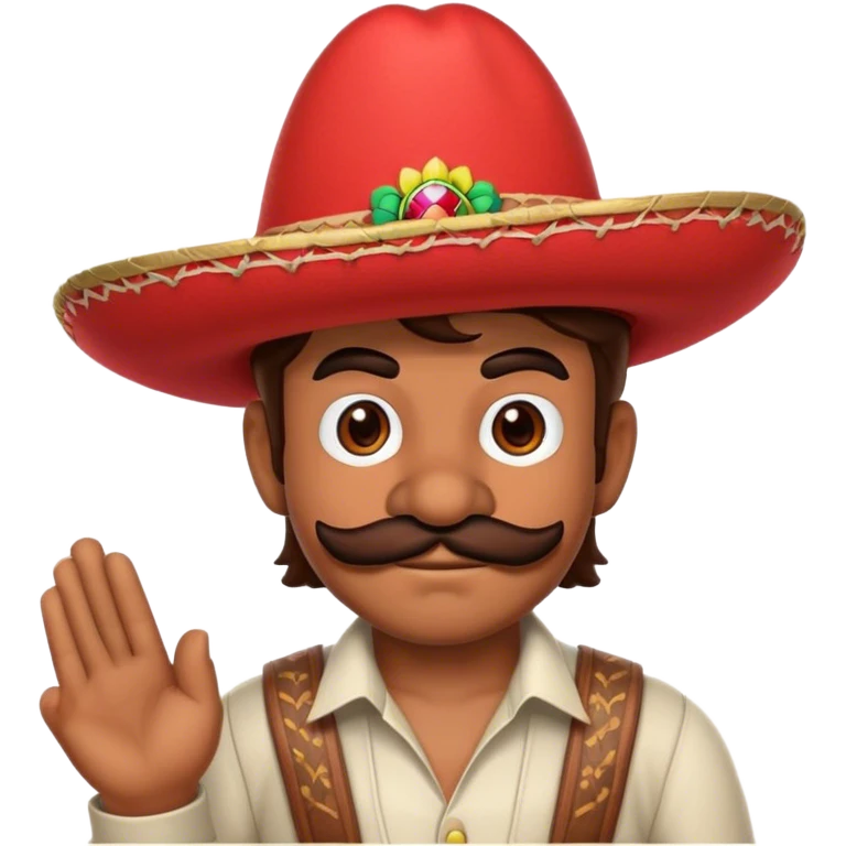 mexican mario bros with a red sombrero  emoji