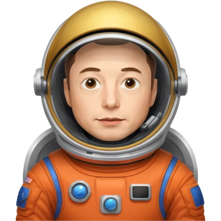 Elon Musk in the space Neutral emoji