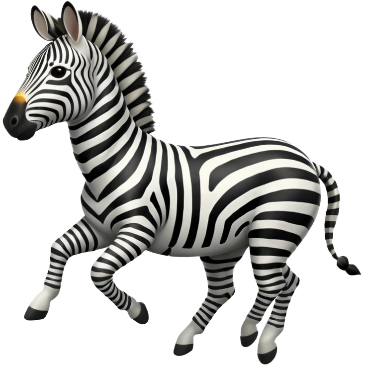 zebra is skipping emoji