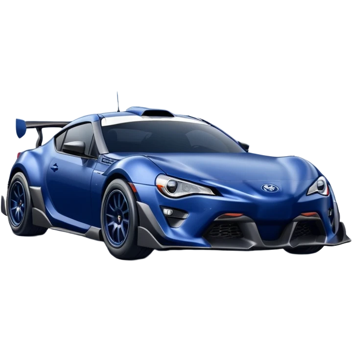 Long wheelbase widened pearly midnight snow dark blue 2nd generation 2025 Toyota 86 off-road hypercar racer emoji