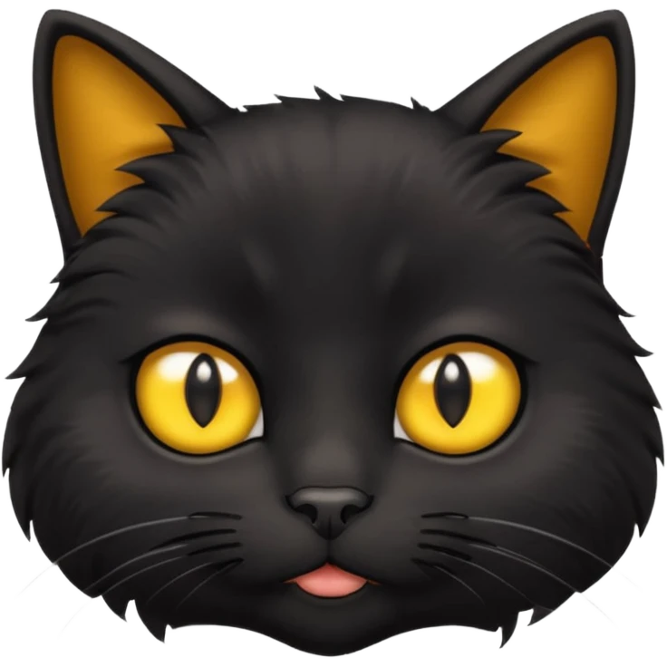 worried black cat face emoji