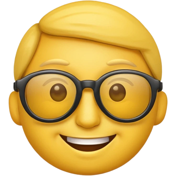 An emoji head with driving glasses, variation 7. emoji