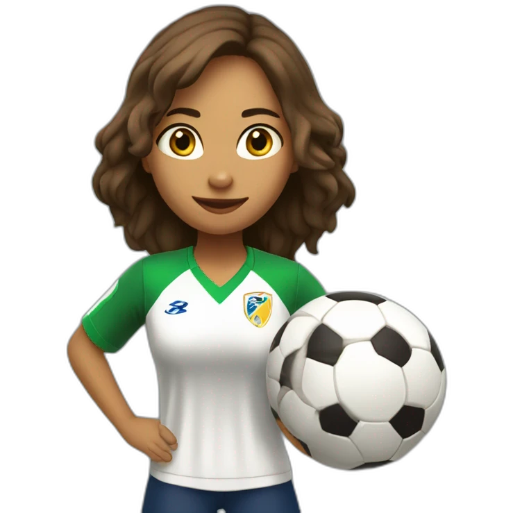 Chica jugando al fútbol emoji