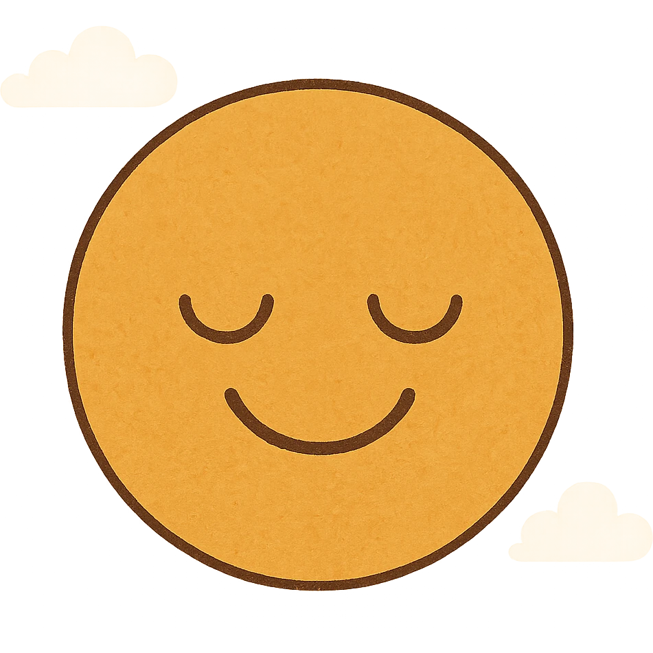 A thoughtful face smile emoji emoji