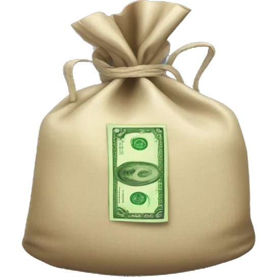 Bag of money but empty emoji
